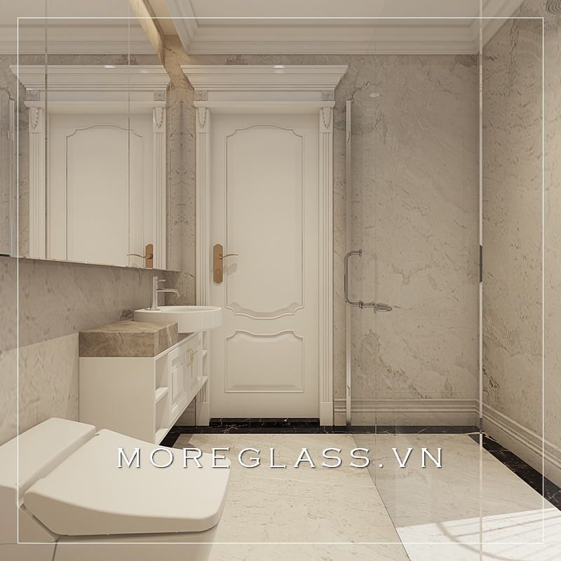 thiết kế phòng tắm kính đẹp